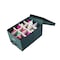 Hastings Home Ornament Storage Box, Green Organizer Cube, 24 Individual 4" Compartments and Dividers, Flip Top Lid 590830AIY - alternate 1